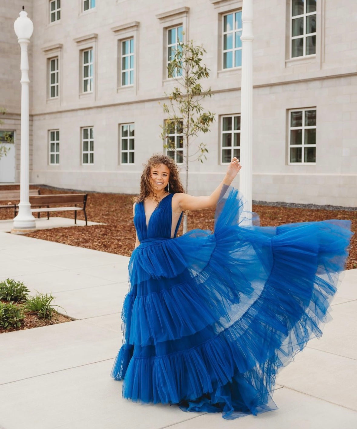 Macy's prom dresses royal hot sale blue