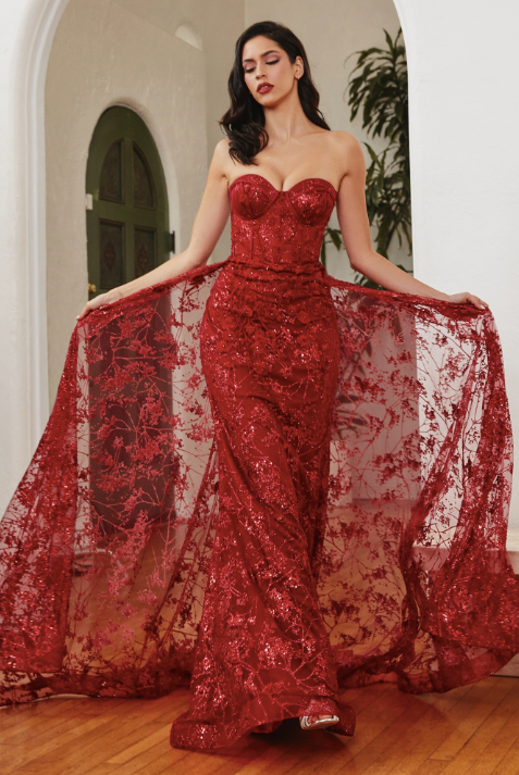 Divine Collection The Pennsylvania Deep Red Long Dress 2