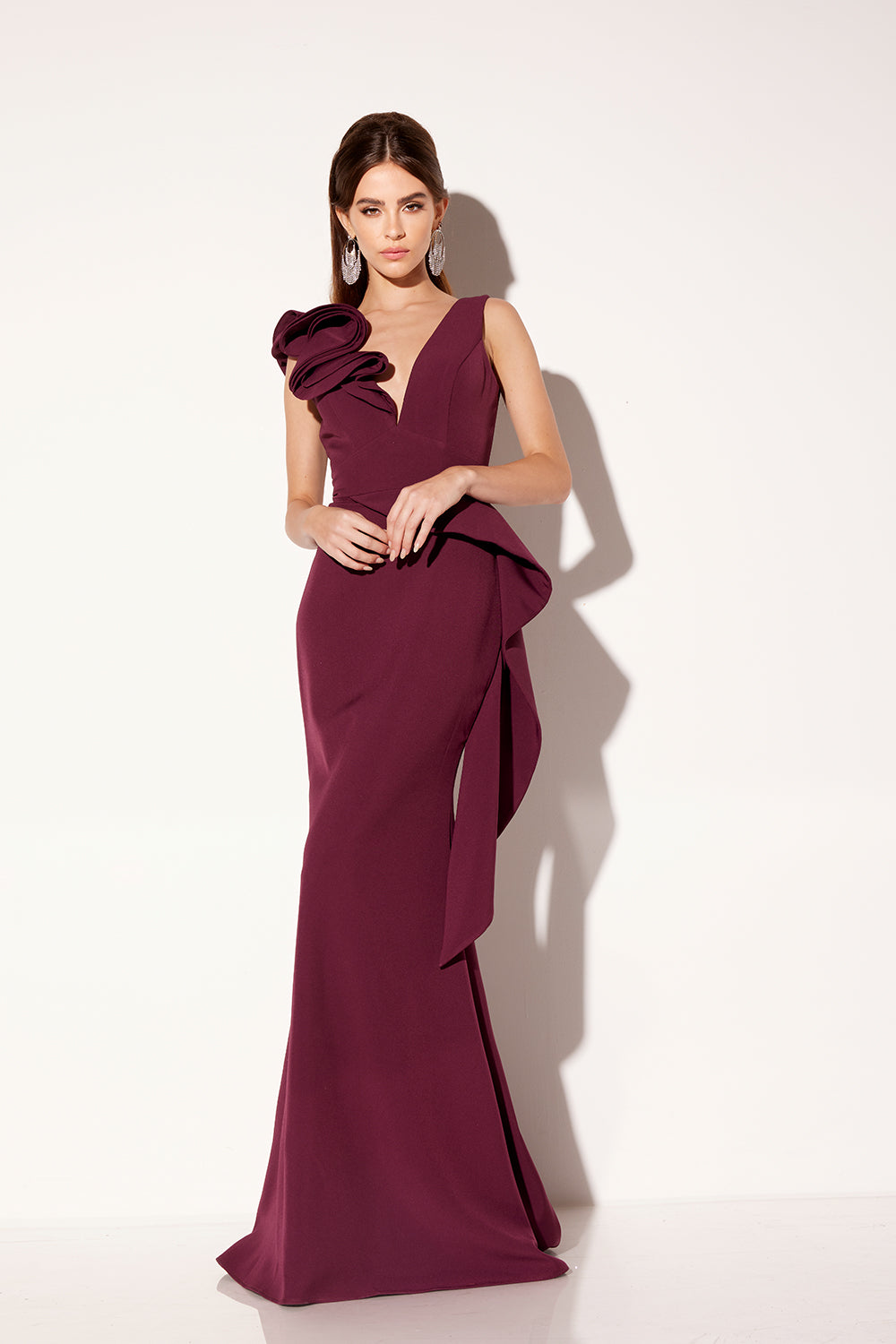 Authentic designer evening dresses for prom and formal special occasions Tagged burgundy Mia Bella Couture